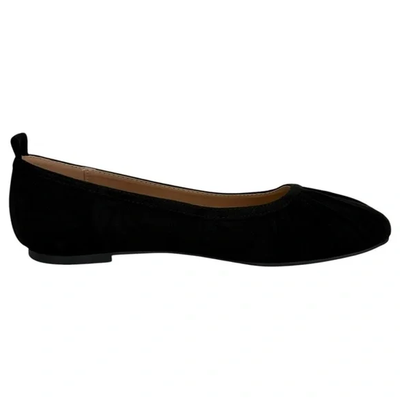 Journee Collection Tannya Black Microsuede Womens Flats Size 8.5M - Picture 5 of 10